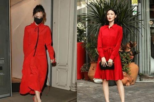王菲红色衣服生活照,生活照中的时尚魅力